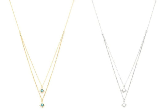 A Closer Look at Erina's Double Star Crystal Layered Necklace