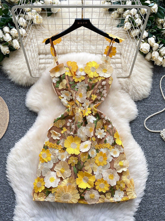 Women’s Floral Embroidered Summer Dress – Romantic Daytime Outfit