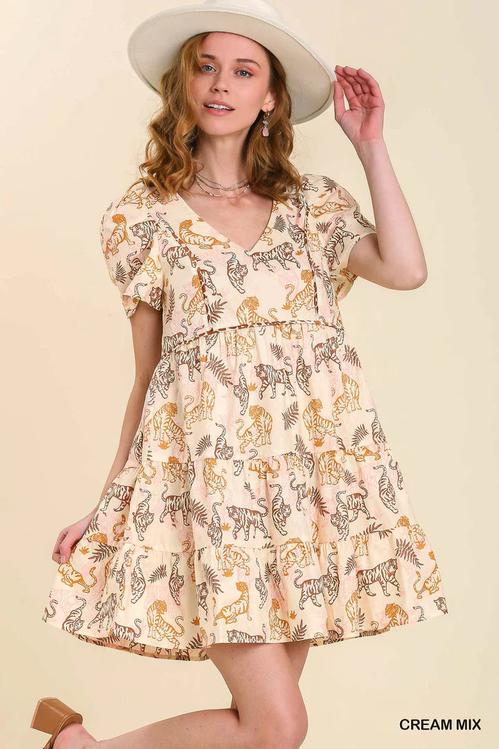 Learn to Flaunt the Chic Style with a Multi Animal Printed Dress