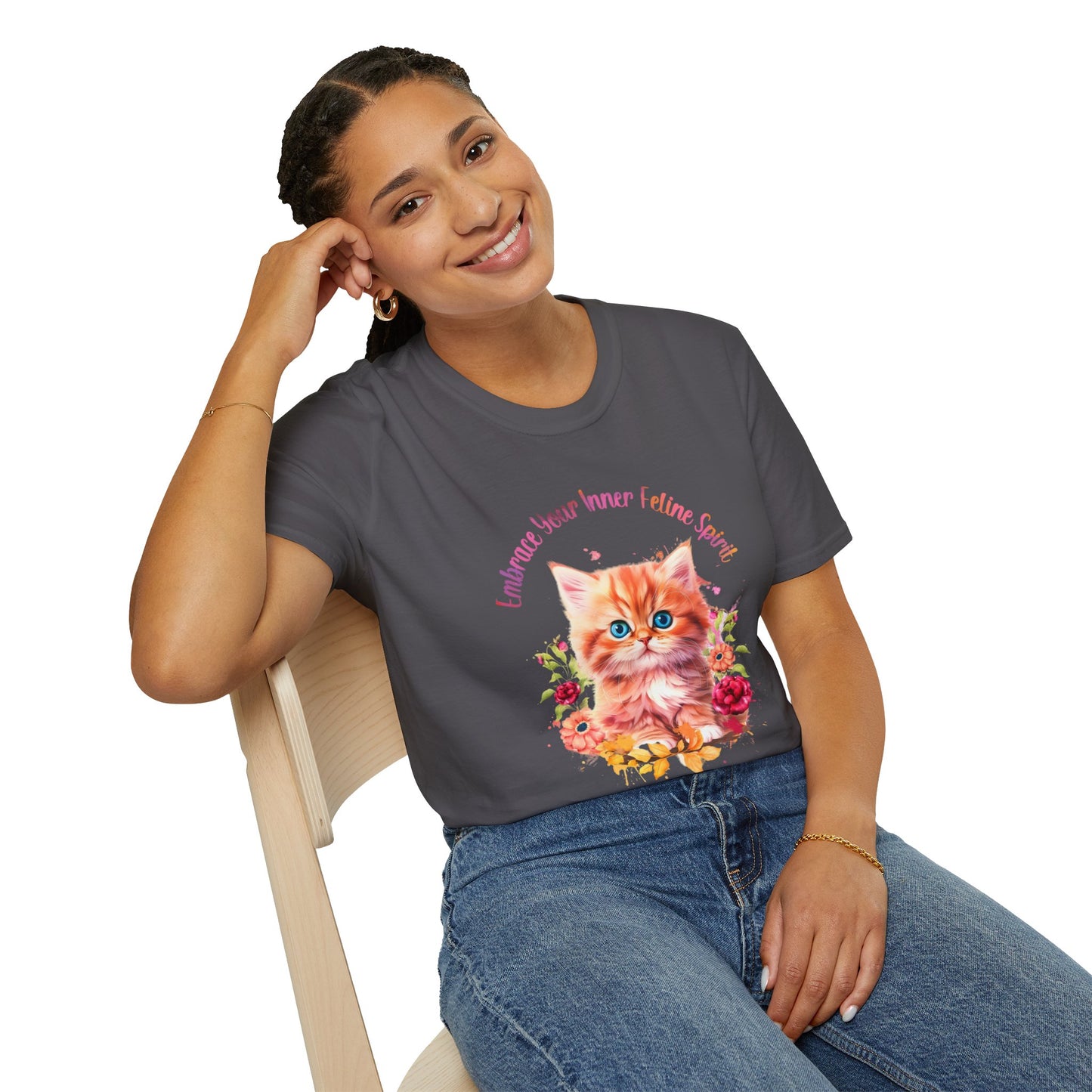 Unisex Softstyle T-Shirt Embrace your inner feline spirit