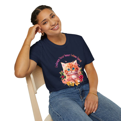 Unisex Softstyle T-Shirt Embrace your inner feline spirit