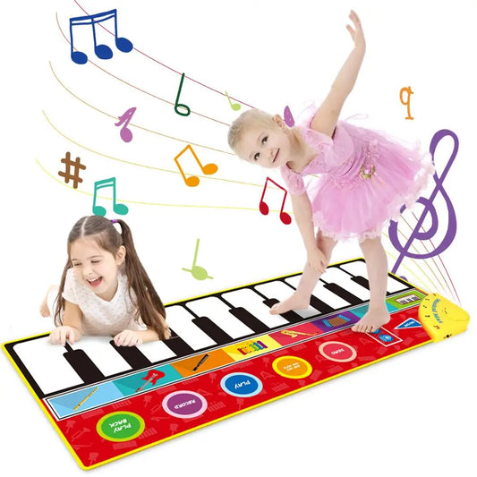 Play Piano Mat Keyboard Music Instrument Montessori Crawling Rug Educational Toys for Kid Gifts