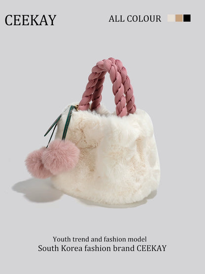 Ceekay Winter Cute Fancy Niche Fur Bag
