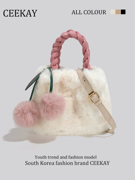 Ceekay Winter Cute Fancy Niche Fur Bag