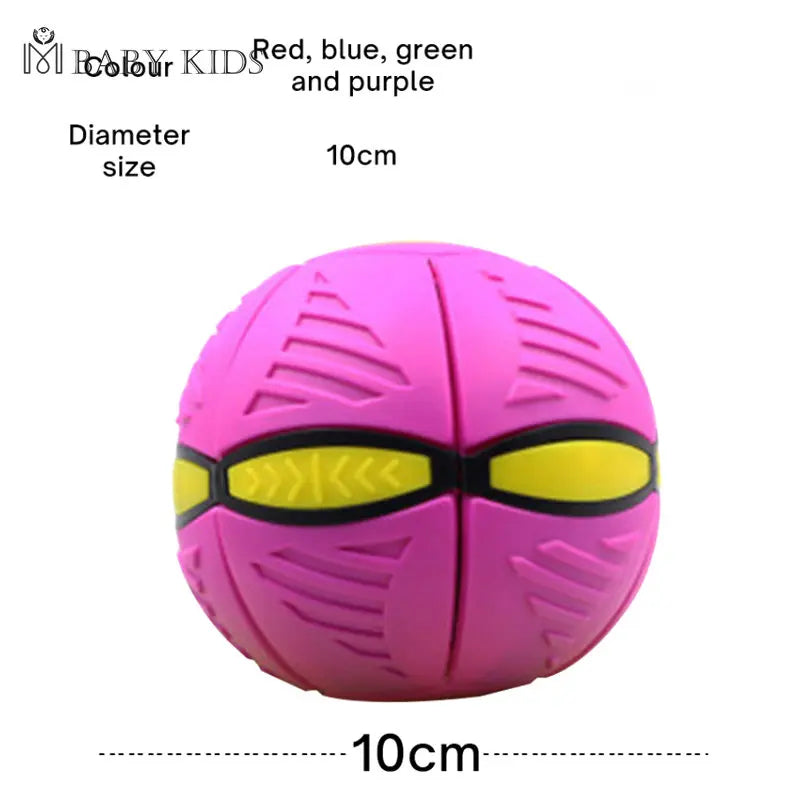 Flying UFO Flat Throw Disc Ball Without LED Light Magic Ball Toy