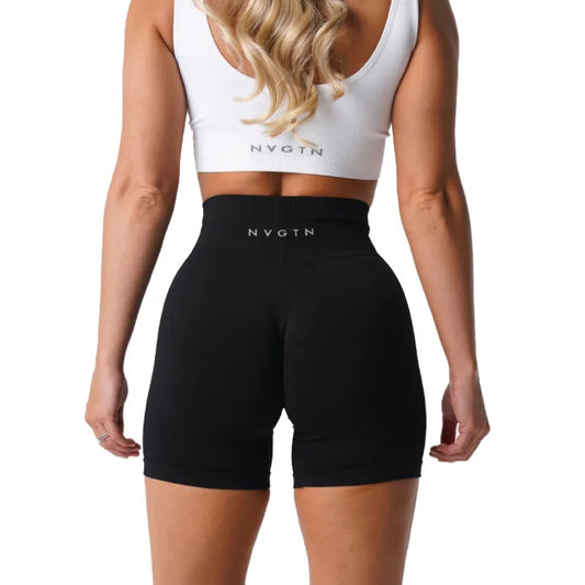 Spandex Solid Seamless Shorts