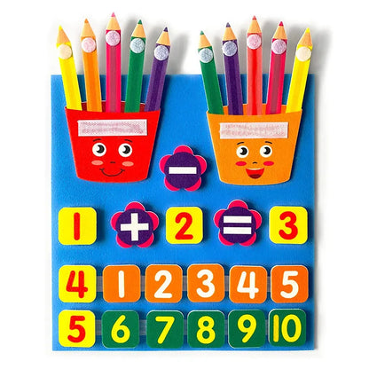 Kid Montessori Toys Felt Finger Numbers Math Toy Children Counting Early Learning