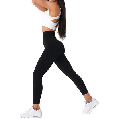 High Waisted Solid Seamless Leggings